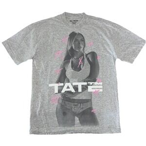 Tate Mcrae T Shirt S Gray Stars Miss Possessive Tour Merch NEW *spot